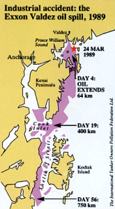 Extent of Exxon Valdez oil spill (earthly issues.com)