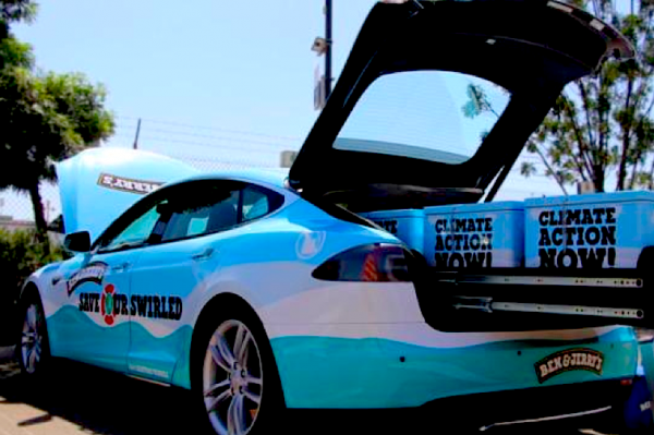Vermont now has an eco-friendly ice cream truck--a 100% electric Tesla Model S. (benjerrys.com)