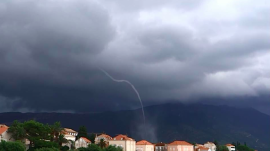 Mid-July waterspout in the Mediterranean (Facebook)